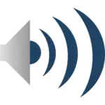 Audio emitator pictograma vector miniaturi